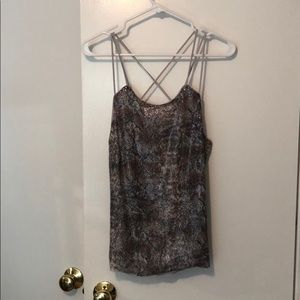 Violet snake sequined tank